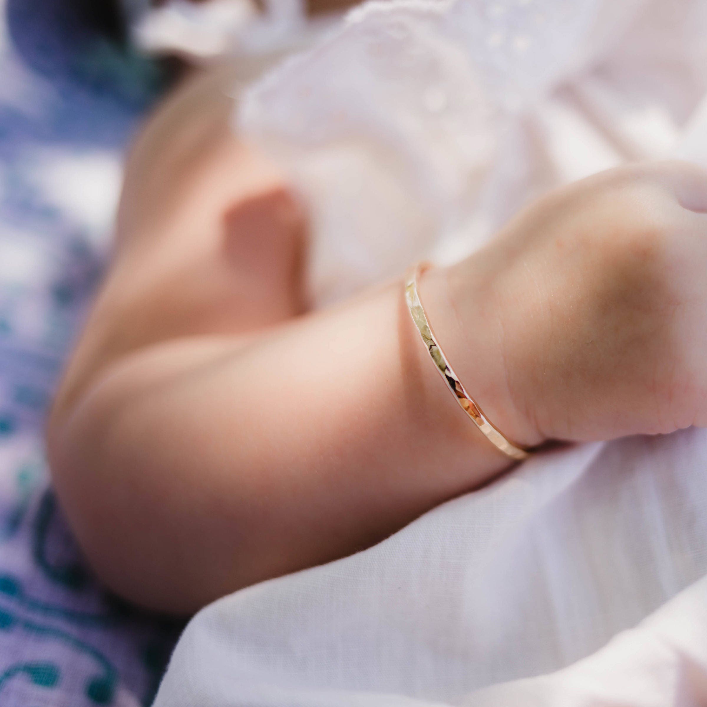 Gold Baby Girl Bangle Bracelet Baby Jewelry Gold Baby Bracelet