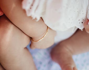 Gold Baby Girl Bangle Bracelet - Baby Jewelry Gold Baby Bracelet Bangle - Infant Baby Girl Jewelry - First Bracelet - Baby Girl Coming Home