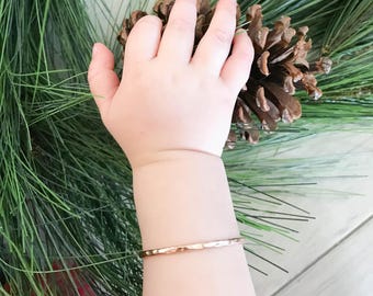 Tiny Bracelet, Sterling Silver, 14k Gold Filled or 14k Rose Gold Filled, Many Sizes Infant to Children