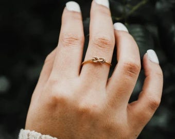 Handcrafted Sterling Silver Love Knot Ring - Best Friend Jewelry