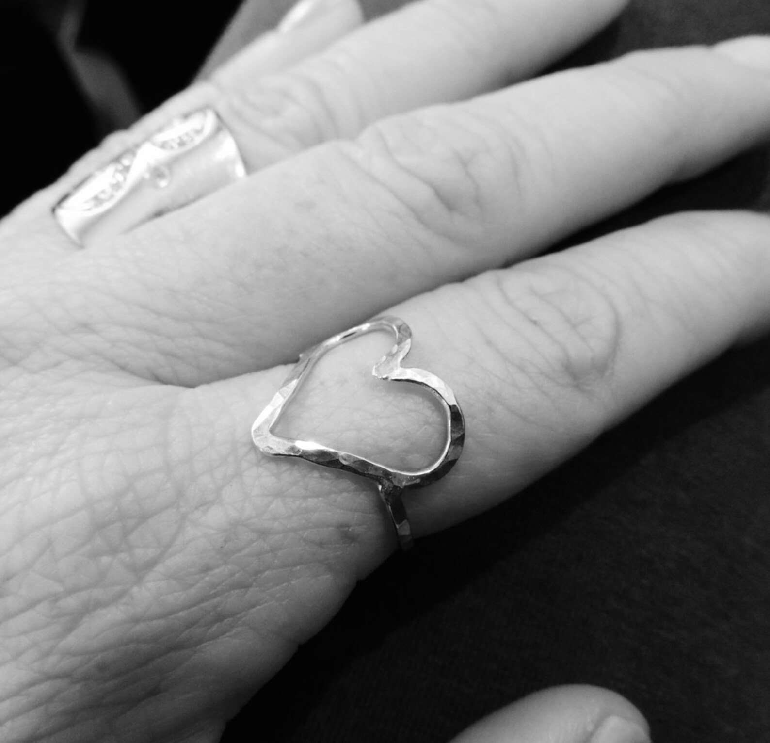 Heart Ring Gold Filled Open Heart Jewelry Open Heart Ring Etsy