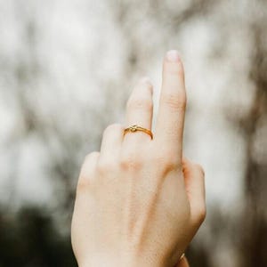 Double Knot Ring Gift - Yellow Gold Fill Knot Ring - Tie the Knot - Bridal Party Bridesmaids Gifts - Thank You for Helping Me Tie The Knot image 4