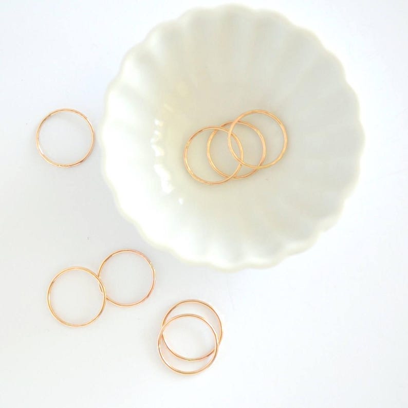 Gold Hammared Stackable Ring
