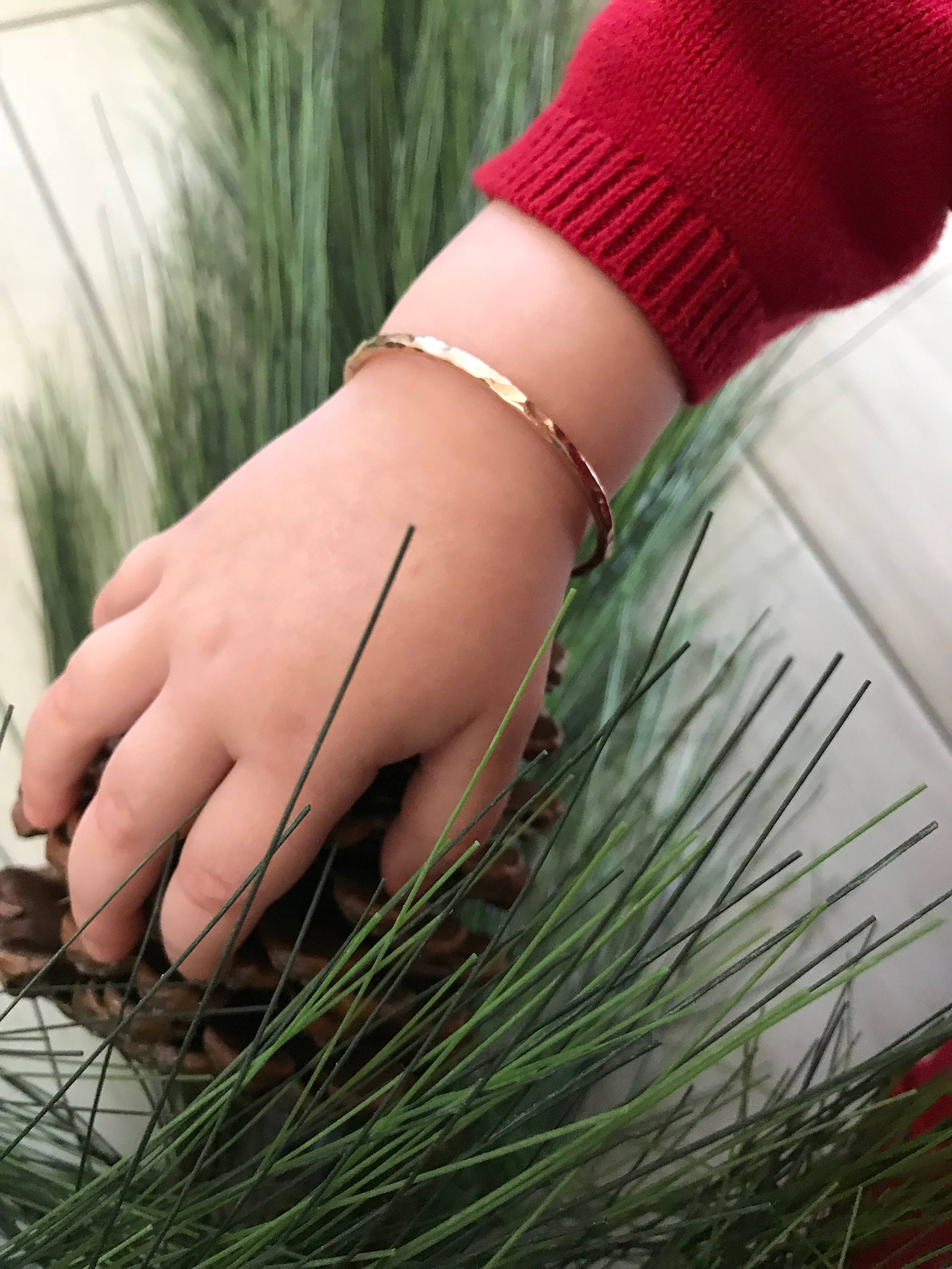 Baby girl sterling silver bangle