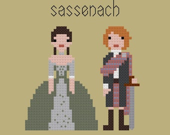Outlander - Claire and Jamie wedding cross stitch pattern