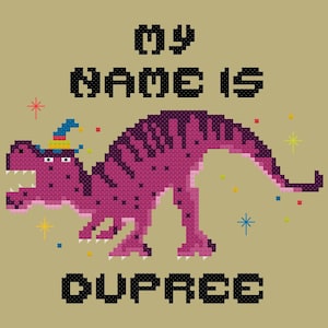 My Name is Dupree - The Adventure Zone Cross stitch pdf pattern