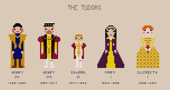 COUNTED CROSS STITCH CHART ELIZABETH 1st # 2 TUDOR KINGS /& QUEENS