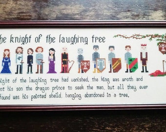 The Knight of the Laughing Tree cross stitch pattern