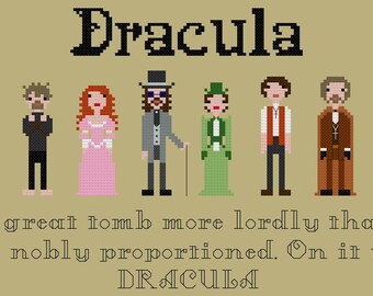Bram Stokers Dracula Pixel People Cross stitch pattern