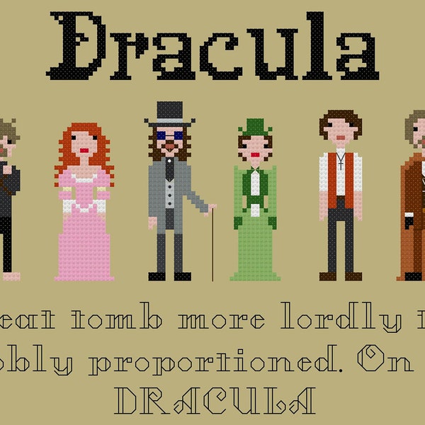 Bram Stokers Dracula Pixel People Grille de point de croix