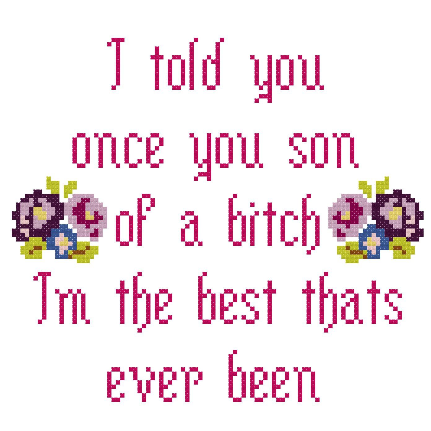 The Devil went down to Georgia Song lyric cross stitch pattern PDF