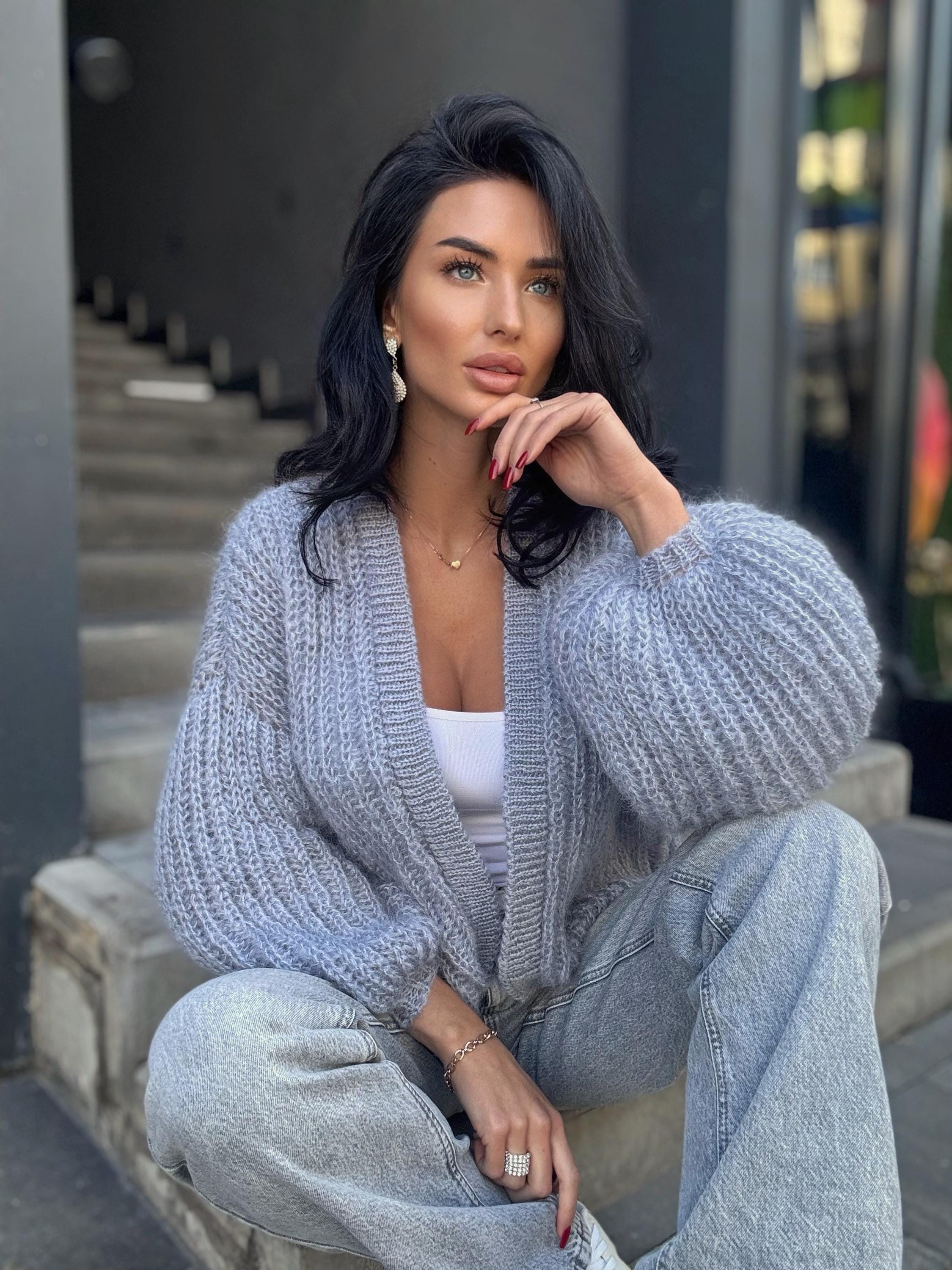 トップス CGS. mohair cardigan Gray M il_fullxfull.7275464921_344a.jpg