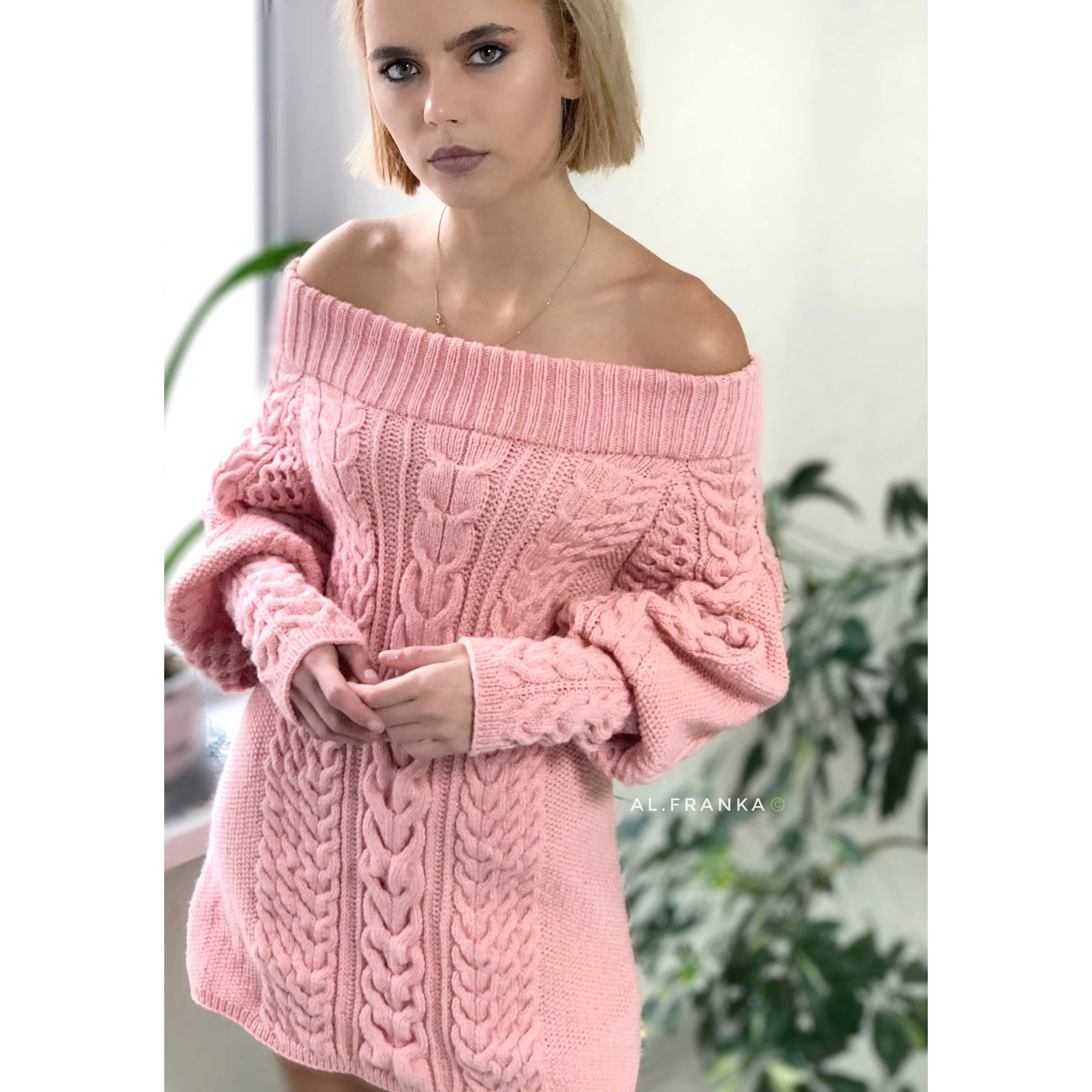 18+ One Shoulder Sweater Dress