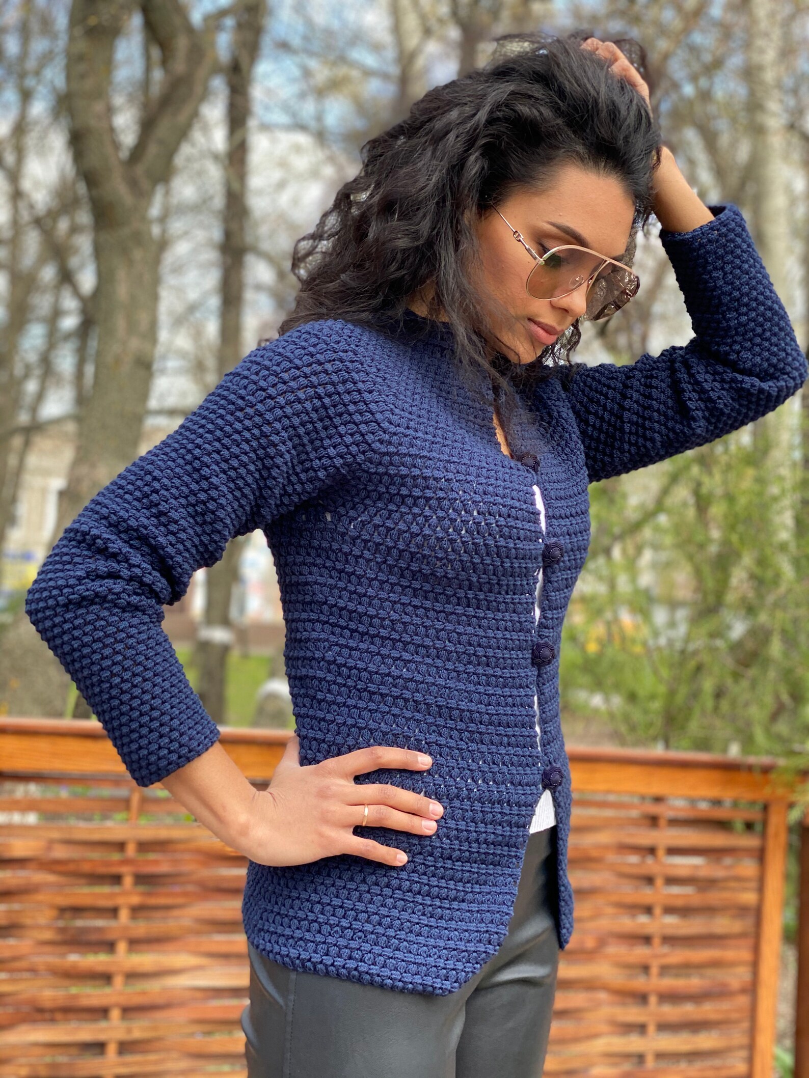 Knit women's jacket/short knit jacket for women/crocheted Etsy