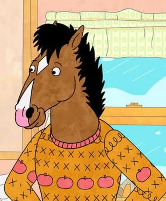 Bojack Horseman Knit Yellow Sweater 