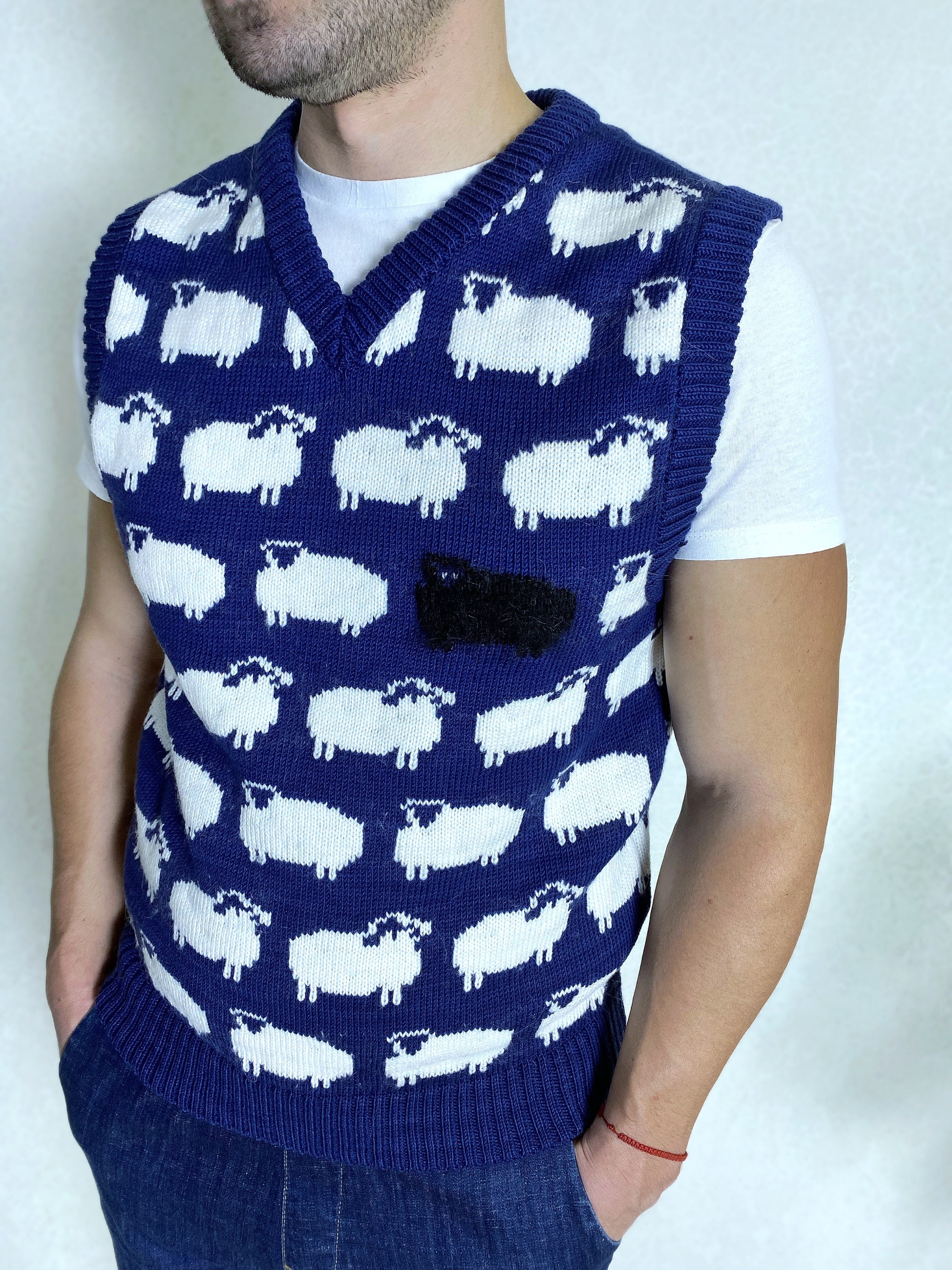 Sheepskin Vest Men Men's Half-Zip Aran Sweater Scotland House