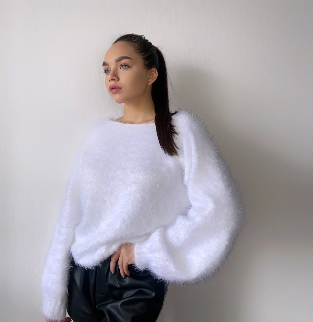 andmary Heart loose knit white