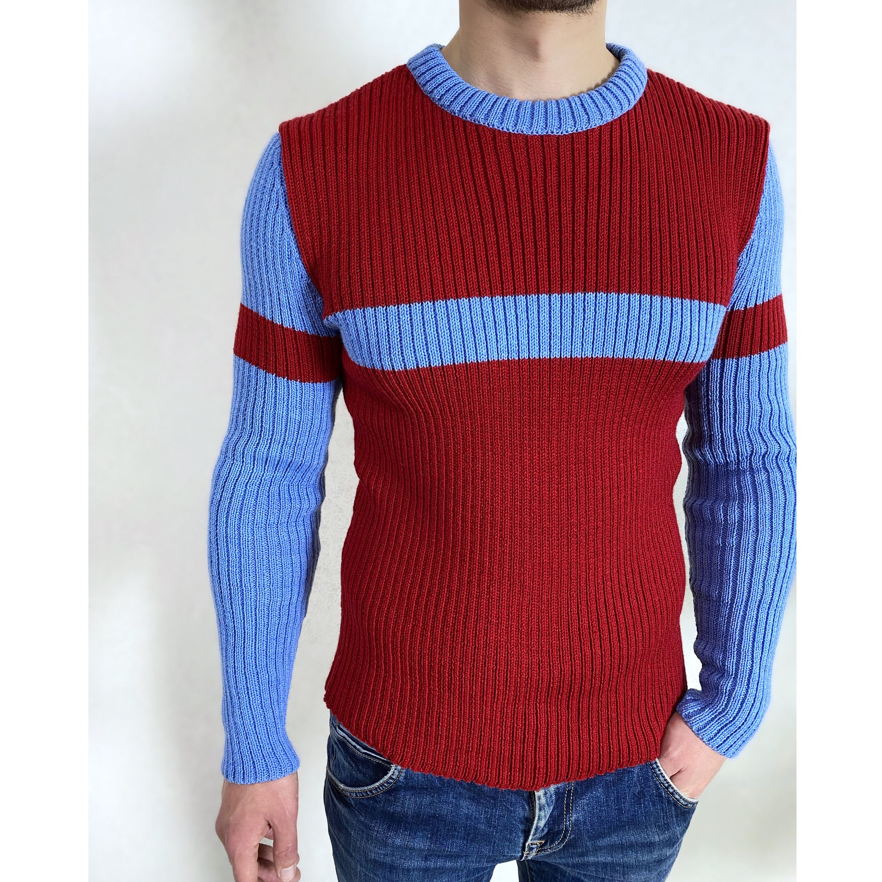 Mens Striped Sweater - Etsy