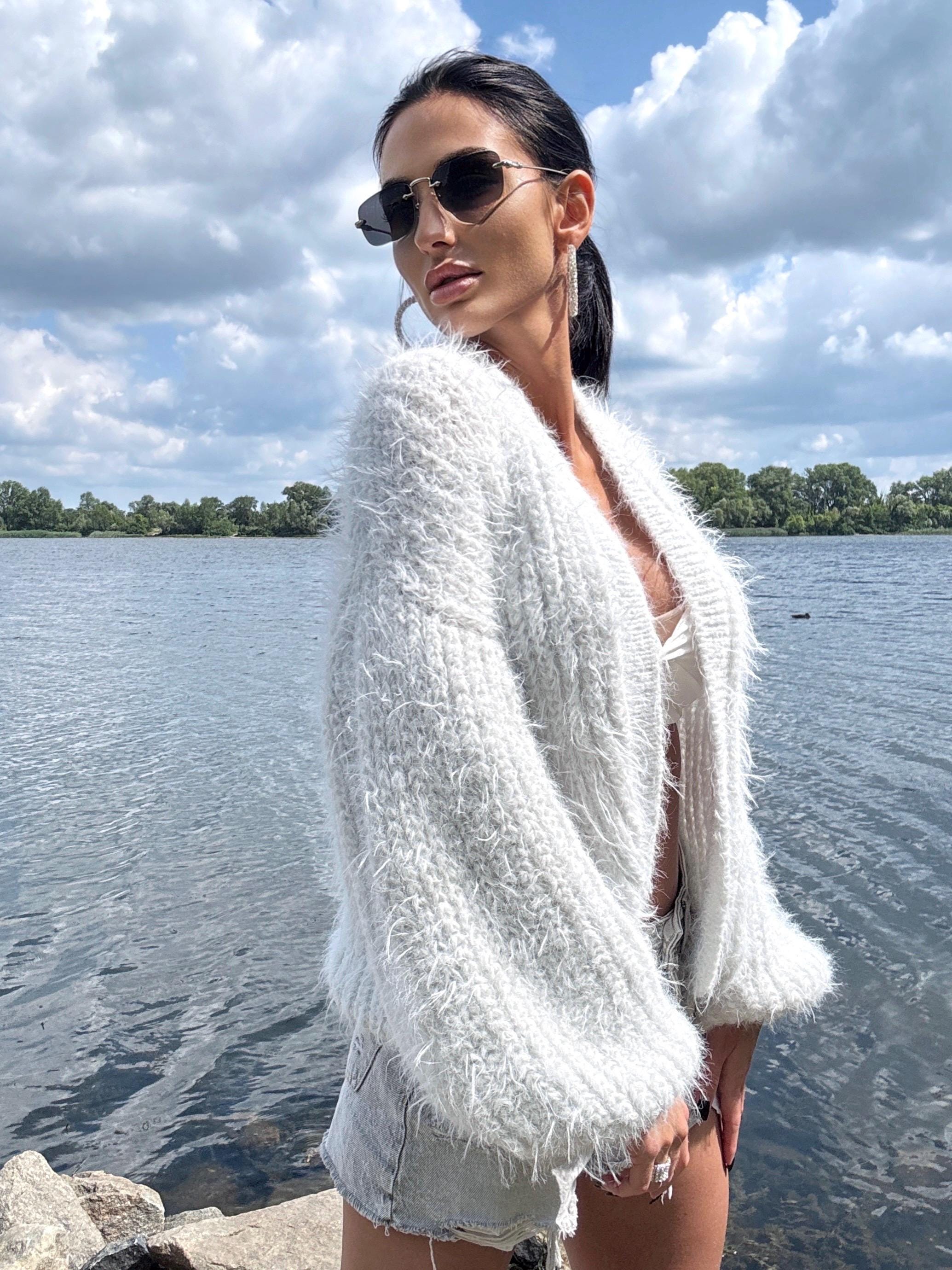 トップス Feeet / Mohair Knit Wide Cardigan Ruhr Oversized Mohair Cardigan - Brown – The Frankie Shop