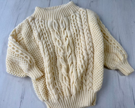 Cable Knit Pastel Milk Cream off the Shoulder Sweater for