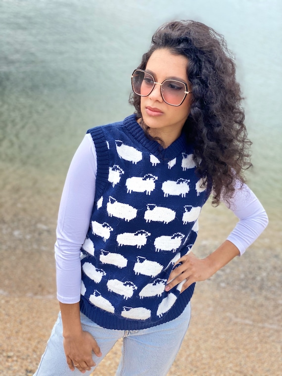 Harry Styles Sheep Merino Sweater Vest 