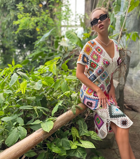 colourful crochet dress Multicolor Crochet Dress Pattern