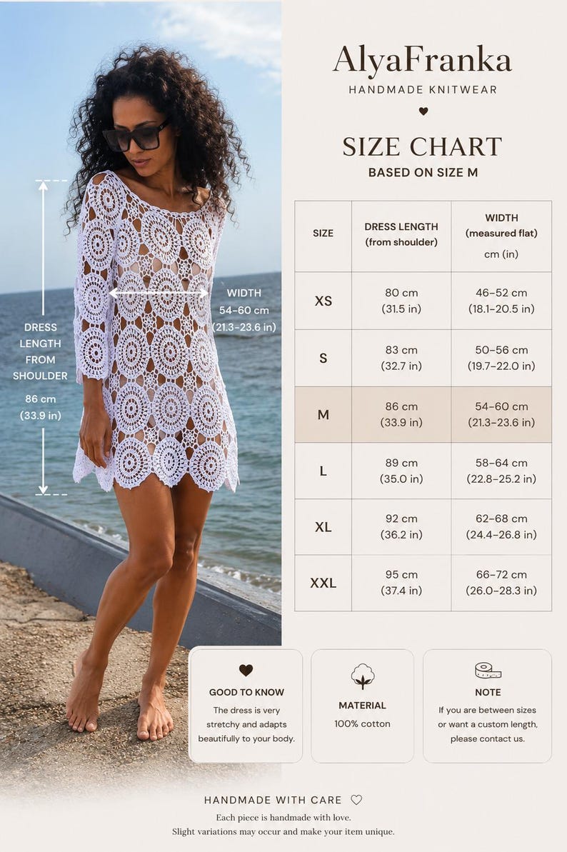 Blaues Strandkleid aus gehäkelter Spitze, Strandtunika, Baumwoll-Häkelkleid für den Strand, Vintage-Strandmode, Häkelkleid aus Spitze Bild 10