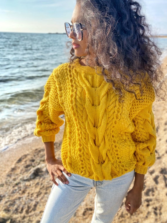 Women's Yellow Jumpers, Super Soft Jumpers