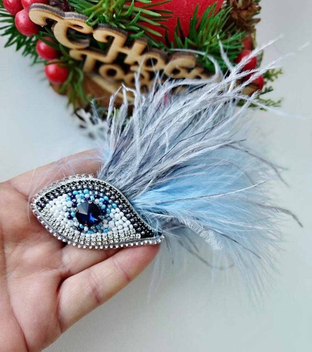 Broche Plume Vintage élégante - Accessoire Femme Pour Pulls, Robes Et écharpes | 10 Coloris Disponibles | Cadeau Chic - 14