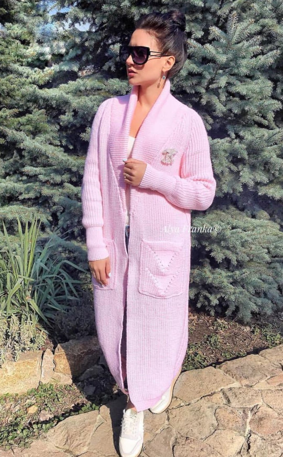 Pink Maxi Knit Cardigan/long Oversized Pink Jacket/cocoon Knit - Etsy