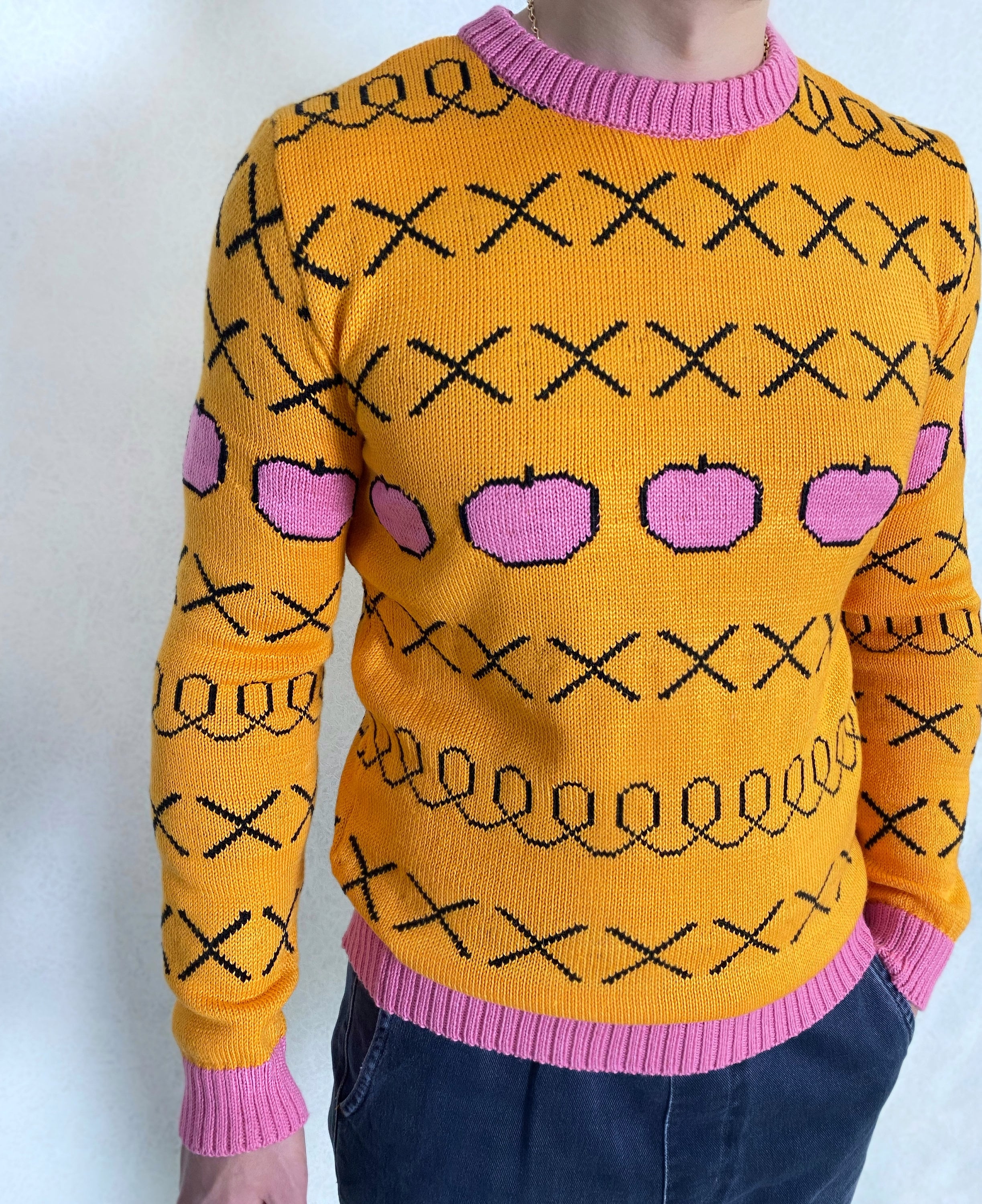Bojack Horsemen Apples Orange Knit 