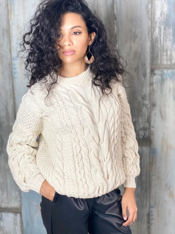 トップス C.E MIX COLOURS LOOSE KNIT 25AW Cream Knit Women Sweater Merino Wool Organic Cotton Pullover