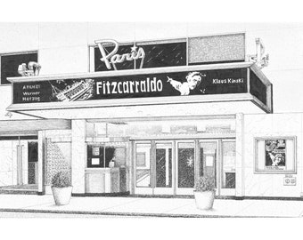 NYC Paris Theater Print, Movie Theater Wall Art