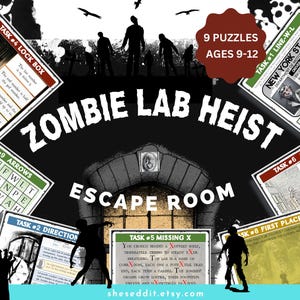 Zombie Escape Room, Halloween Escape Room, Halloween Party Games, Zombies For Kids, Zombie Party Games, Escape Room For Kids
