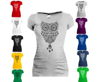 Owl graphics pregnancy shirt and maternity shirts gift women clothes, pregnancy t shirt christmas dress, maternity shirt funny announcement