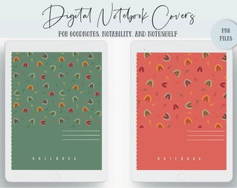 6 Digital Notebook Covers | For Goodnotes, Notability, and Noteshelf