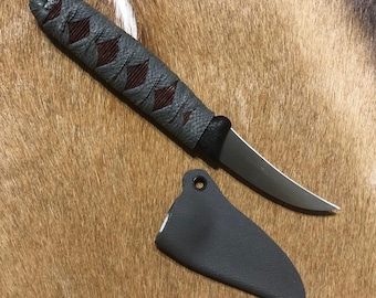 BGS Customized Blades VICTORINOX Birds Beak Customized Pikal knife Every Day Carry, Utility knife Gray/Brown with pocket sheath