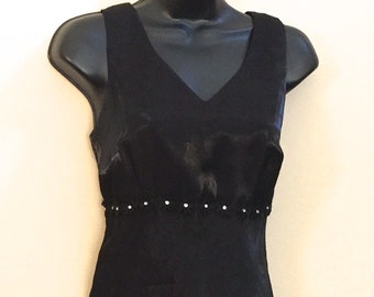 A 90's Black Chiffon Mini Dress VG144