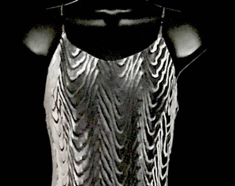Gray Crushed Velour Gown VG321