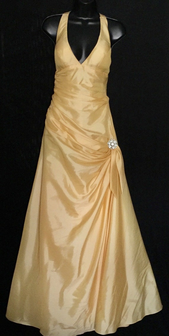 cream ball gown