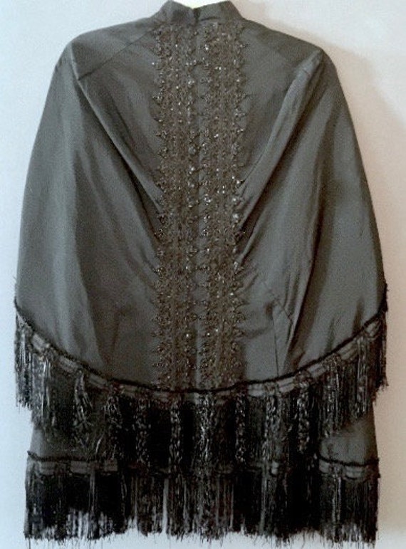 1880s Antique Victorian Beaded Ladies Cape