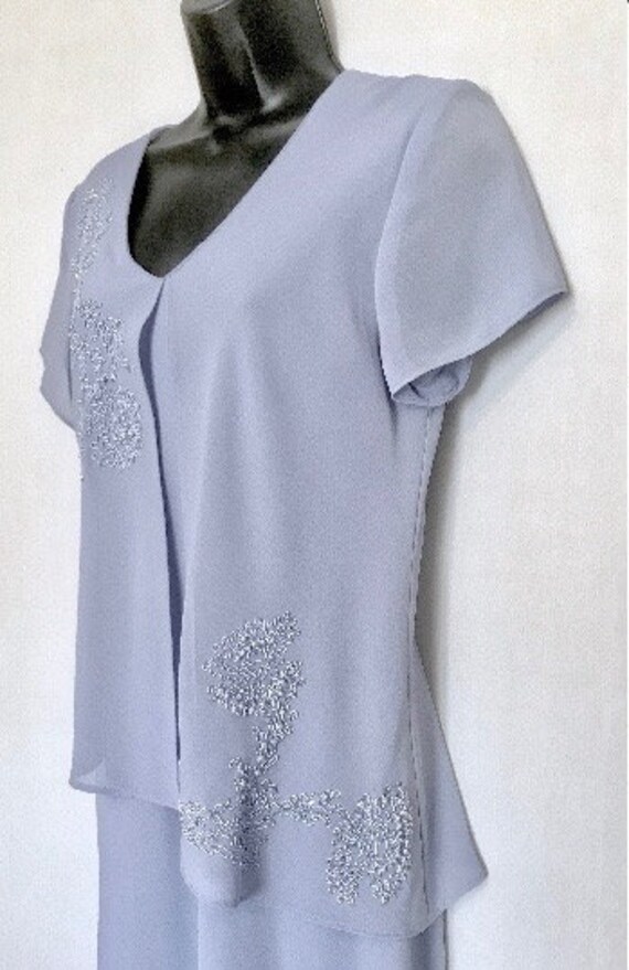 Soft Lilac Beaded Evening Dress VG352