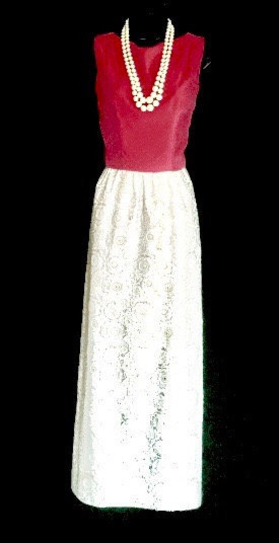 Mod 60's Hot Pink And Silver Lame Gown VG148