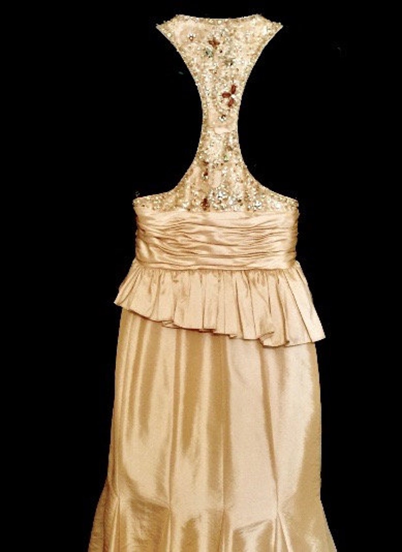 Taupe Halter Mermaid Gown VG223