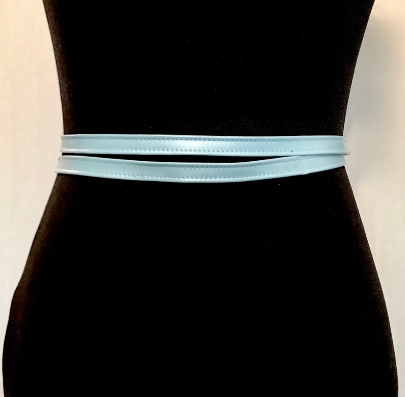 Vintag 70s Ocean Blue Wrap Belt VG3279