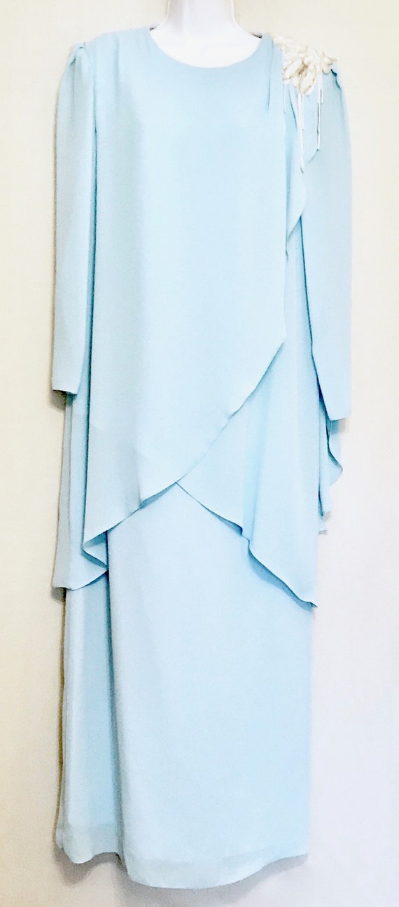 sky blue chiffon