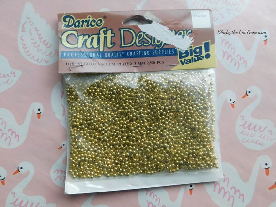 Darice Craft Designer 1118 83 Gold Vacuum Plated 3 MM 2500 PIECES