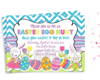 Easter Egg Hunt Invitation, Easter Party Invitation, Easter Birthday Party Invitation, Easter Invitation, Printable Easter Invitation
