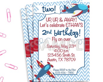 Airplane Birthday Party Invitation, Plane Birthday Invitation, Printable Airplane Invitation, Printable Plane Invitation, Airplane Party