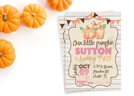 Pumpkin Invitation, Our Little Pumpkin, Pumpkin Party, Vintage Pumpkins, Vintage Pumpkin Invite, Pumpkin Invite, Fall Party,Pumpkin Birthday Il_570xn